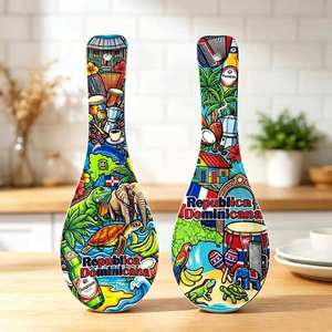 Cucharas Personalizadas al por Mayor, Recuerdo de México, Costa Rica, Málaga, República Dominicana, Cuchara Decorativa Impresa, Adorno de Cocina, Regalo - Product Image 2