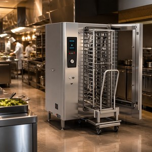 Forno Combinato Industriale Versatile a 40 Teglie con Carrello, Elettrico/Gas, a Vapore e Convezione per Fabbriche Alimentari e Istituzioni - Product Image 1