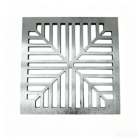 Grille de drainage carrée industrielle en acier inoxydable durable avec cadre, pour sol et système de drainage