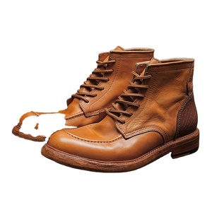 Chaussures en cuir carrées à lacets pour hommes en cuir de vachette de luxe de haute qualité 2026, respirantes, légères, antidérapantes, grandes tailles, pour le bureau et la carrière - Product Image 1