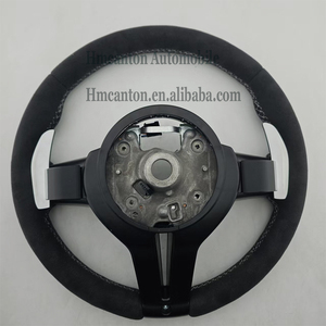 Volante Deportivo de Alcántara con Costuras Blancas para BMW Serie 3, Serie 5, F10, F20, F30, F90, F01, F02 - Product Image 6