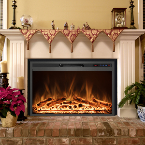 <span class=keywords><strong>Insert</strong></span> de <span class=keywords><strong>cheminée</strong></span> électrique Luxstar 33 pouces avec flamme LED, télécommande et décoration intérieure, vente en gros à prix réduit pour les chauffages d'hiver - Product Image 2