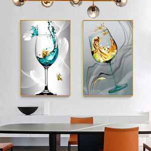 Manifesto di arte della parete di vetro del vino nordico diretto della fabbrica decorazione della casa della <span class=keywords><strong>cucina</strong></span> della decorazione della porcellana di cristallo - Product Image 4
