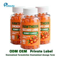 Complément alimentaire et santé nutritionnelle personnalisable en gummies à base de membrane de gésier de poulet et d'aubépine, marque privée OEM ODM