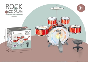 Wholesale Multi Color Kids Induction Lighting Jazz <b>Drum</b> Set Early Learning Rock <b>Drum</b> Toy with Stool <b>For</b> Children Gift - Product Image 4