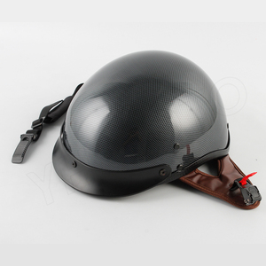 Casque demi-coque en fibre de carbone YHMOTO pour scooter, cruiser, cyclomoteur, homologué ECE DOT - Product Image 3