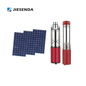 JIESENDA 3 Inch 12V 24V 48V Volt DC Solar Water Pump Screw Brush Deep Well Pump Price