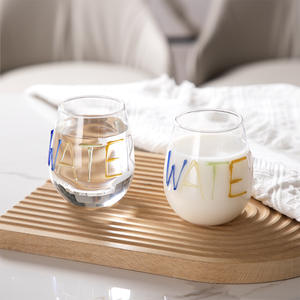 Taza de café de doble pared de vidrio de borosilicato resistente al calor con letras de monograma 3D de colores personalizados SNW - Product Image 3