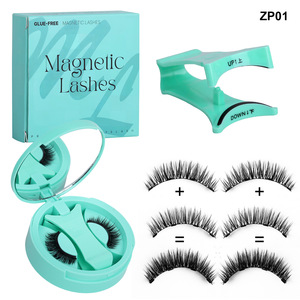Pestañas Postizas Magnéticas 3D al por Mayor, Pestañas de Pelo Sintético Hechas a Mano, 0.07mm de Grosor, Sin Pegamento, Naturales, Largas, Reutilizables, para Viaje - Product Image 2