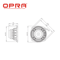 Haut-parleur de médium OPRA MD5C100 10 pouces 8 ohms en ferrite 250W AES 500W Max Bobine vocale 10 pouces 92dB Audio haute résolution pour