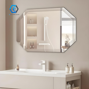 Không khung treo tường bát giác vát cạnh gương với kích thước tùy chỉnh - Product Image 1