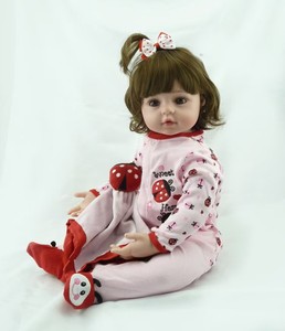 Venta caliente moda chica muñeca 48cm silicona y cuerpo de tela Reborn Baby Doll Nueva simulación de silicona suave Reborn Baby Doll - Product Image 3