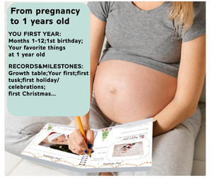 Libro <span class=keywords><strong>de</strong></span> memoria personalizado para bebés, diario con impresión a todo color, <span class=keywords><strong>primer</strong></span> año <span class=keywords><strong>de</strong></span> memoria del bebé, álbum <span class=keywords><strong>de</strong></span> fotos, libro, diario <span class=keywords><strong>de</strong></span> <span class=keywords><strong>embarazo</strong></span> - Product Image 5