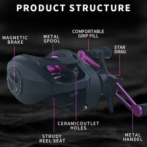 VEEDOOCベイトキャスティング8KGドラッグ7.2:1高速釣り強化ドラッグコイドラッグリール釣り - Product Image 4