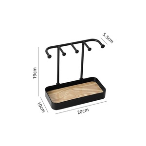 High Quality Sustainable Plastic Wood Necklace Hanger Multi-Jewelry Display Rack for <b>Tabletop</b> Household <b>Storage</b> Use As Shelf - Product Image 4