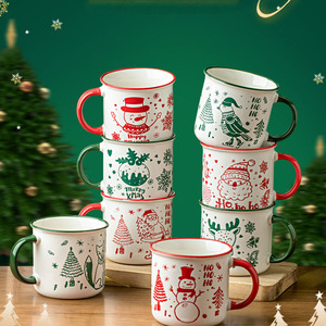Bán Buôn Giáng Sinh Cup Sáng Tạo Dễ Thương Phim Hoạt Hình Gốm Cốc Cốc Cà Phê Lễ Hội Món Quà Tùy Biến - Product Image 1