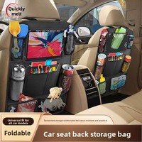 Organisateur de siège de voiture en tissu Oxford, sac de rangement pour dossier de voiture avec support suspendu pour téléphone et tablette, à fixer sur le véhicule