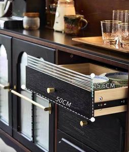 Buffet mural en bois massif de style mid-century, gain de place, salon, bar <span class=keywords><strong>à</strong></span> domicile, rangement pour <span class=keywords><strong>machine</strong></span> <span class=keywords><strong>à</strong></span> <span class=keywords><strong>café</strong></span> - Product Image 5