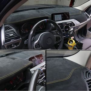 Housse de tableau de bord en <span class=keywords><strong>alcantara</strong></span> pour <span class=keywords><strong>BMW</strong></span> X3 X4 2019 2020 Coussin d'ombrage Tapis Accessoires de voiture Modification Kit intérieur Rembourrage - Product Image 2