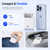 Power Bank Kapasitas Tinggi 20000mAh 45W PD Pengisian Cepat Charger Ponsel Portabel Paket Baterai dengan Kabel Ganda Terintegrasi