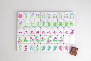 Moderno Juego de Mahjong Americano de Lujo de 4 Niveles, 160 Fichas Acrílicas Color Carey, Ecológico, Portátil y Duradero - Product Image 1