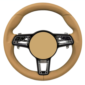 Volante Deportivo Beige para <span class=keywords><strong>Porsche</strong></span> Panamera, Cayenne, Macan, Cayman, <span class=keywords><strong>Boxster</strong></span>, 718, 911, 987, 958, 991.2, 971.2, 997.1. Modificación. - Product Image 1