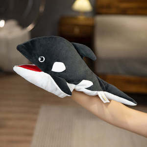 Marioneta de Mano de Peluche de Tiburón Personalizada, Juguete de Peluche Suave, Muñeco de Criatura Marina, Regalo para Niños, Fabricante OEM ODM, Proveedor Mayorista - Product Image 2