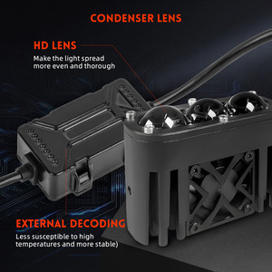 Thêm Mini Chiếu tại chỗ 3inch 12V tuôn ra núi offroad ánh sáng kép màu LED vỏ hổ phách nhấp nháy hiệu ứng cho xe tải SUV Xe - Product Image 4