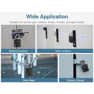 4 Chữ Số Combo Locker Nâng Cấp Lỗ Thiết Kế Cho Treo Thẻ Và Nhãn-Trường Phòng Tập Thể Dục Ngoài Trời Hành Lý Kết Hợp Khóa - Product Image 6