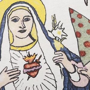 Murah kaus kustom pria kaus Premium kartun katun tebal kaus cetak lebar penuh pria cat percikan grafiti 50 anyaman - Product Image 6