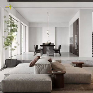 Divani per Soggiorno Design Classico Suite Lounge per Hall di Hotel 5 Stelle Divano in Tessuto Componibile con Cuscini in Piuma - Product Image 5