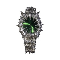 Montre de luxe en acier inoxydable à quartz 2026, forme griffe d'albâtre, cadran de 38 mm, bracelet de 16 mm, décoration argentée, aiguilles