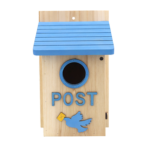 Nichoir en bois écologique avec motif lettres, décoration de jardin extérieur, maison murale pour animaux de compagnie - Product Image 3