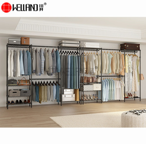 Big <strong>Wardrobe</strong> <strong>Rack</strong> with Adjustable Shelves Clothes Armoire <strong>Wardrobe</strong> Easy Home Expandable Garment <strong>Rack</strong> - Product Image 4