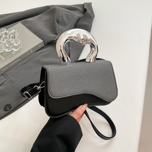 Bolso Bandolera Casual de Moda para Mujer, Estilo Retro, Pequeño y Cuadrado, de PU, con Cierre de Cremallera, Portátil, Moderno, con una Sola Correa, Organizador de Viaje - Product Image 6