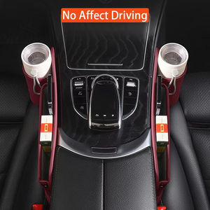 Sac de rangement multifonctionnel pour l'espace entre les sièges de voiture, avec porte-téléphone et porte-gobelet, en cuir PU, organiseur pour l'espace interne de la voiture - Product Image 4