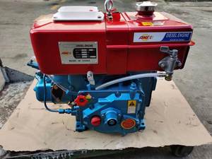 Moteur diesel monocylindre 4 temps refroidi par eau 4HP R170 avec démarrage au pied et roulement - Product Image 4