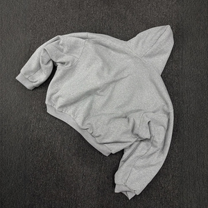 <span class=keywords><strong>Felpa</strong></span> da Uomo Personalizzata Oversize con Cappuccio Zip e Spalle Scivolate in Spugna Francese Pesante Double-Face Reversibile a Scacchi Stile Retrò - Product Image 5