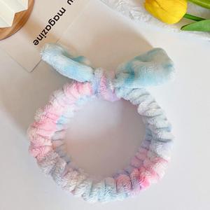 Diademas con Lazo en Degradado de Color para Mujer, Accesorios para el Cabello de Algodón Suave, Estilo Dulce, Uso Casual, Diadema Elástica - Product Image 5