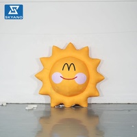 Modèle de soleil gonflable de dessin animé pour la décoration d'événements en centre commercial