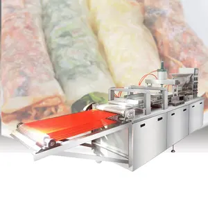 商用Harga Mesin Pembuat Kulit Lumpia机器生产线墨西哥玉米粉圆饼春卷制造机