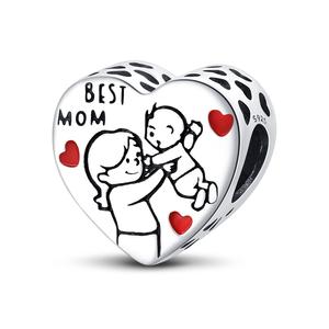 Nuevo Charm de Plata de Ley S925 con Circonita Original, Colgante de Gratitud, Amor, Bendiciones entre <span class=keywords><strong>Padres</strong></span> e Hijos, <span class=keywords><strong>para</strong></span> Pulsera DIY, <span class=keywords><strong>Regalos</strong></span> <span class=keywords><strong>para</strong></span> Mujer - Product Image 4