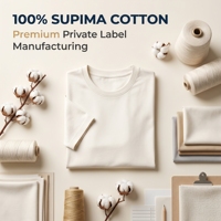 T-shirt en coton Supima 100% 220 g/m², finition à l'ammoniaque liquide, fabricant OEM ODM |   Vêtements personnalisés à marque privée