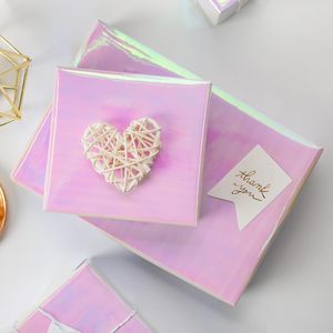 Metallic Iridescent Wrapping Paper 17Inch x 33Feet <b>Pink</b> Holographic Double Side Gift <b>Wrap</b> for Girls Fairy Party - Product Image 2
