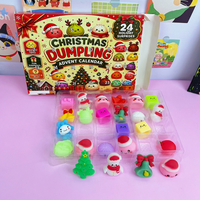 Nouvelle Boîte Mystère Calendrier de Noël 2026 à Succès : 24 Jouets Anti-Stress Mignons en TPR en Forme de Baozi à Presser pour Soulager l'Anxiété