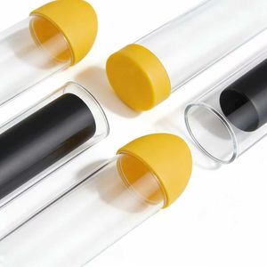 Tubo Protector de Cartas Coleccionables (TCG) en Forma de Prisma, Impermeable, de Plástico Resistente, con Logotipo Personalizado y Tapas Negras - Product Image 1