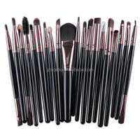 Échantillons gratuits Super Hot Professionnel Luxe Haute qualité Vegan 20 pièces Ensemble de pinceaux de maquillage pour le visage de couleur personnalisée avec sac
