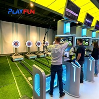 상업용 실내 AR 코인 운영식 스포츠 양궁 사격 게임기, FEC 아케이드 센터용 실리드 실리테이션 장비