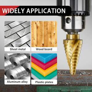 مجموعة مثاقب دريل ستيب ملتوية من فرييك HSS 4241، مطلية بالتيتانيوم سداسية الشكل، عالية الكفاءة، مع مثقاب مركزي أوتوماتيكي، قصيرة الطول، للحفر المزدوج - Product Image 6