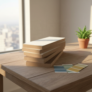 لوح خشب <span class=keywords><strong>MDF</strong></span> مغطى بالميلامين الأبيض اللامع مقاس 4×8 قدم وسمك 18 مم، مزدوج الجوانب، بنقش خشبي، صديق للبيئة ومقاوم للرطوبة، مناسب لغرف النوم والمطابخ، رائج البيع - Product Image 2